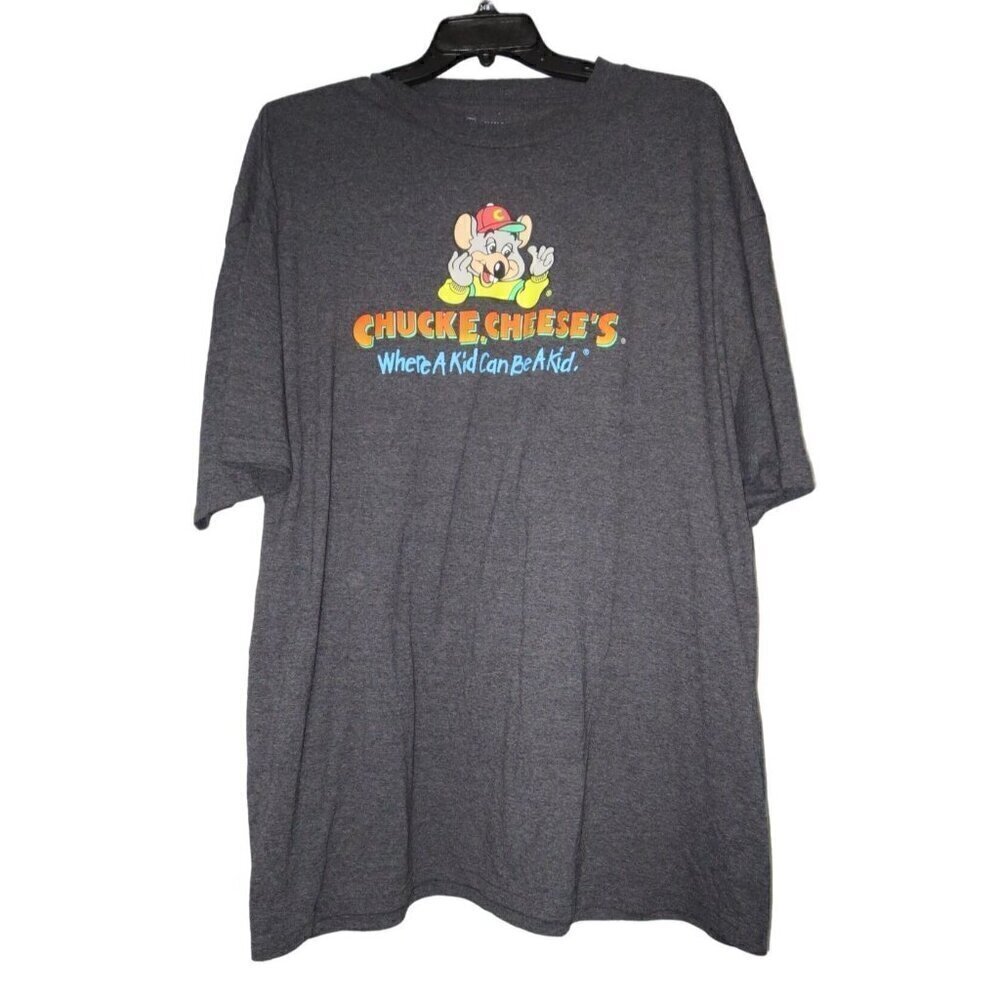 Chuck E Cheese Kid Can Be A Kid Gray Tee Shirt Mens Size 3XLT
